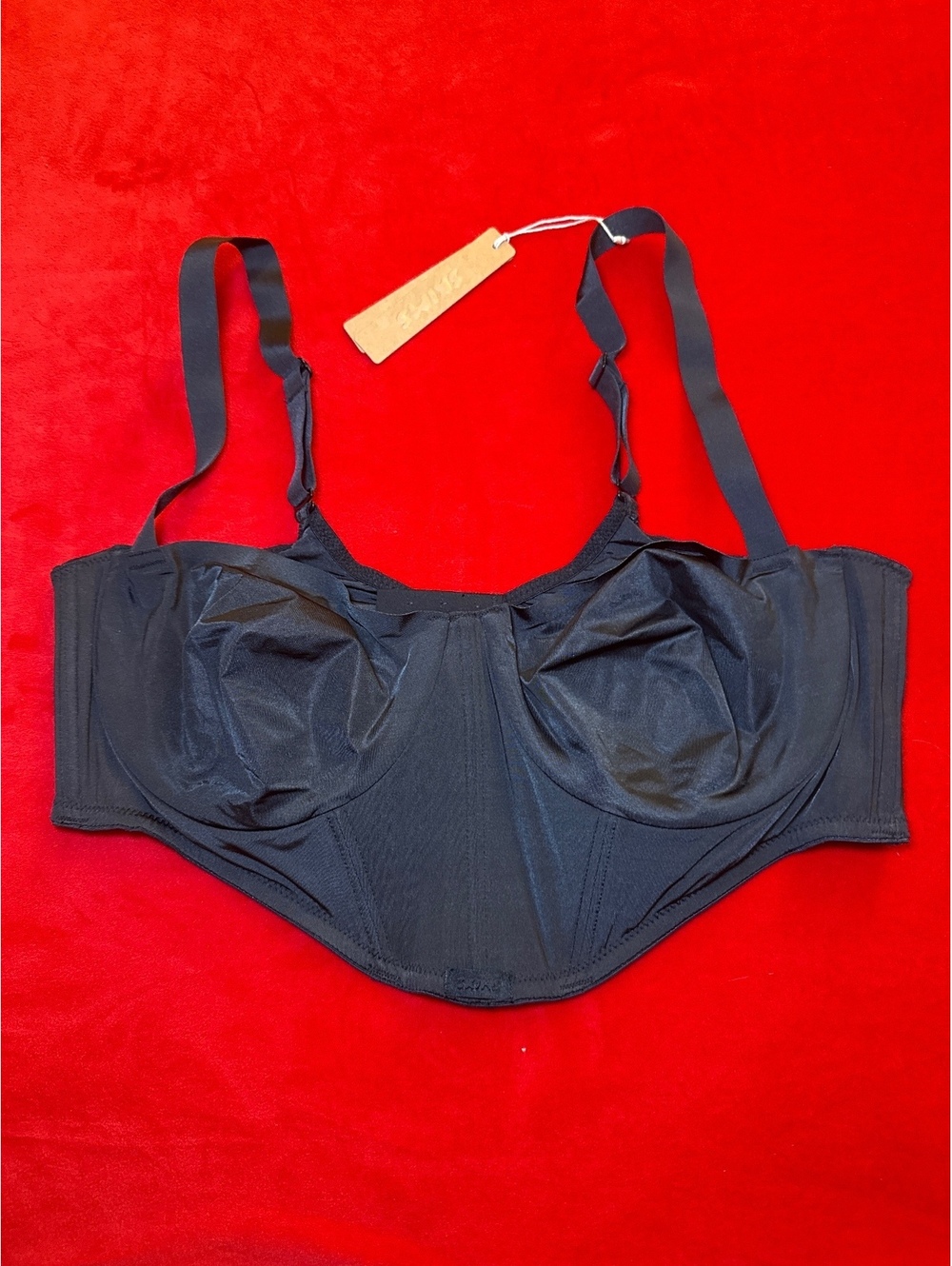 Skims Corset Bra Collection Balconette Bra Color ONYX Size 38A